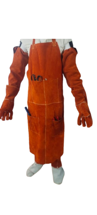 LEATHER APRON, HAND SLEAVES AND LEG GUARD